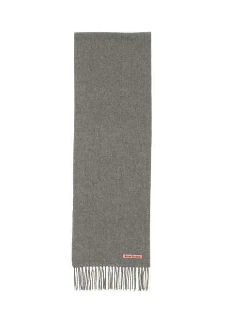 sciarpa con frange skinny unisex grigia ACNE STUDIOS | CA0218990